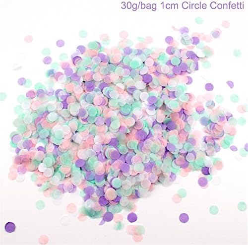 Desirca 1Cm 30G/Bag Bright Colors Round Tissue Paper Confetti Sprinkles Dots Filling Balloons Birthday Party Decorations Kids Sequin Mixed Color