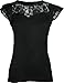 Spiral - Womens - GOTHIC ELEGANCE - Lace Layered Cap Sleeve Top Black - XL
