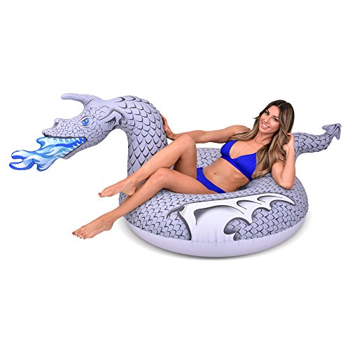 GoFloats Ice Dragon Party Tube Inflatable Raft, Ride into Summer as King of the North (for Adults and Kids)