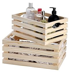 ZENFUN 3 Pack Wooden Nesting Crates with
