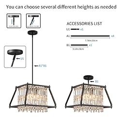 LMQNINE Dining Room Light Fixture Farmhouse