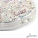 Jinvun Silver Vintage Round Purse Double Sided Mirror with Magnification | Clear, Compact, Retro, Handheld, Pocket, Sleek Rhinestones & Ergonomic Grip | for Makeup, Cosmetics, Travel, Vanity & More