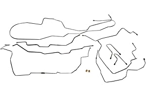 Inline Tube Replacement For 1995-99 Chevrolet GMC Truck 4WD 2500-3500 All Cabs & Beds Single & Dual Rear Wheel Rear Drum Complete Brake Line Kit 13pc, Stainless