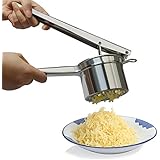 Potato Ricer, Premium Stainless Steel Heavy-duty Fruit and Vegetables Masher, Baby Food Strainer by Warmhoming