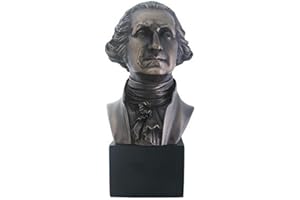 SUMMIT COLLECTION Gifts President George Washington Bust Statue Sculpture, Bronze Finish, Resin Figurine Home Decor 9" H