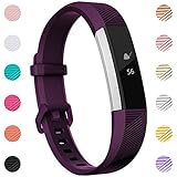 Maledan Compatible with Fitbit Alta Bands, Replacement Band for Fitbit Alta HR/Alta/Ace, Small, Plum