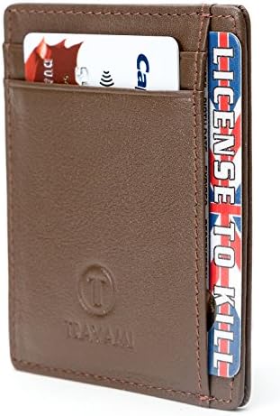 Travami - Front Pocket Wallets for Men - RFID Blocking Slim Leather Wallets