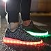 CAYANLAND LED Light Up Shoes Fashion Sneaker for Men Women Kids Boys Girls Slip-on with 11 Color Modes Black 39 (by Nibaba)
