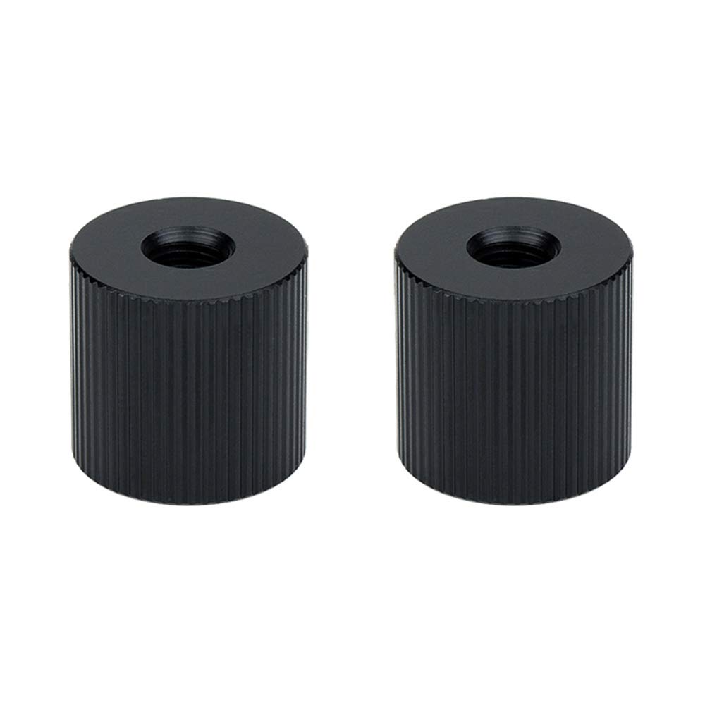 JJC Metal 1/4"-20 Tripod Nut Barrel Nut Connection Screw for Articulating Friction Magic Arms with 1/4''-20 Female to 1/4"-20 Female Thread (2 Pack)