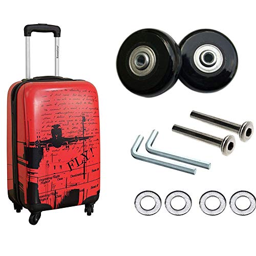 2 Sets Of Durable Luggage Suitcase Replacement Wheels Axles Deluxe Repair Tool 50 X 15mm