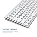 VicTsing Ultra-Slim Portable Bluetooth Keyboard, Wireless Keyboard for iOS (iPhone, iPad), Android, Windows, Mac Computer, Laptop, Tablet, Smartphone and Other Bluetooth Enabled Devices, Silver