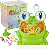 CPSYUB Bubble Machine, Premium Non-Toxic ABS & Automatic Durable Frog Bubble Blowers Toys Kids Parties & Pets, 580 Bubbles per Minute, Simple Easy to Use