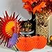AerWo 1Pc Thanksgiving Turkey Centerpiece + 2Pcs Pumpkin Centerpieces Table Decoration for Thanksgiving Harvest Party Decorations