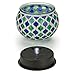 Dawhud Direct Solar Powered Mosaic Glass LED Outdoor Decor Decorative Table Light (Blue and Green)