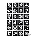 6 Sheet Small Reusable Tattoo Stencils Temporary Tattoo Templates for Henna/Airbrush / Face Paint/Glitter