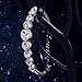 【Deal of the Day】SWAROVSKI ELEMENTS CRYSTALS HEART SHAPE BANGLE BRACELET FOR WOMEN GIRLS WHITE GOLD PLATED FASHION WEDDING BRIDAL JEWELRY
