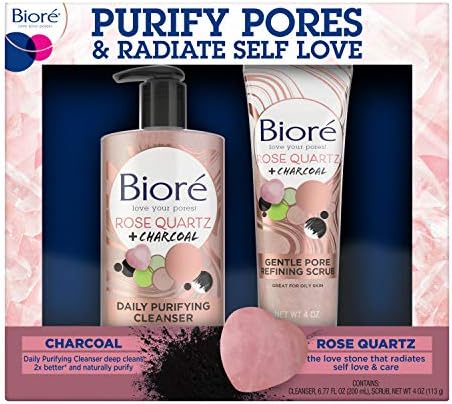 rose quartz and charcoal face wash