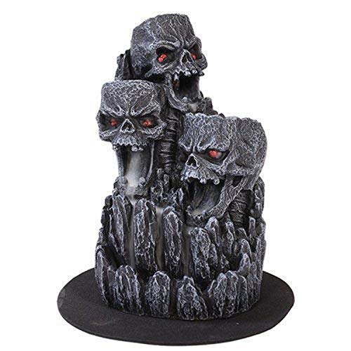 Pacific Trading Giftware Skull Heaped Hill Backflow Incense Holder Burner Figurine Made Of Polyresin