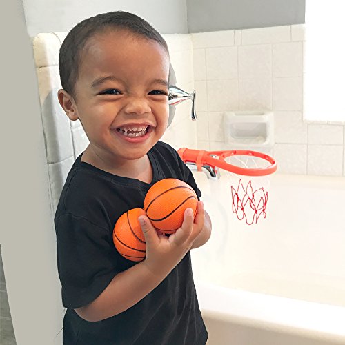 3 Bees & Me Bath Toy Basketball Hoop & Balls Set for Boys and Girls - Kid & Toddler Bath Toys Gift Set