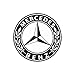US85 Mercedes Benz Logo Emblem Auto Car Wheel Tire Air Valve Caps Stem Cover Accessories Decoration Birthday Gift (Black Chrome)