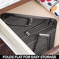 Mdesign Corner Plastic Metal Freestanding Stackable Organizer