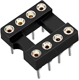 sourcing map 10pcs DIP IC Socket 2.54mm Pitch 8 Pin 2 Row Solder Adaptor view 1