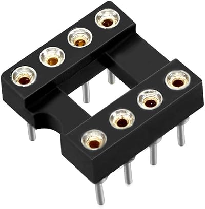 sourcing map 10pcs DIP IC Socket 2.54mm Pitch 8 Pin 2 Row Solder Adaptor