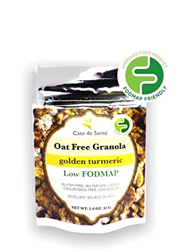 Bulk & Save! Casa de Sante Low FODMAP Granola - Gluten Free, Oat Free, Vegan, Dairy Free Artisan Snack, Breakfast or Topping (12 Pack, Golden Turmeric)