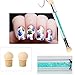 PrettyDiva Nail Art Brush - Dual Tipped Ombre Nail Art Sponge Brush for DIY Gradient Blooming UV Gel Nails -Blue