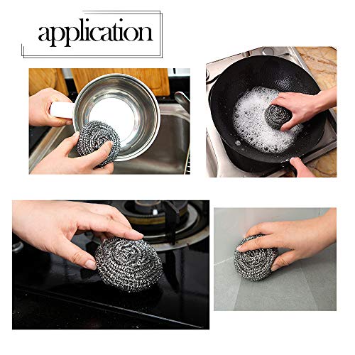 STONCEL-24Pcs-Stainless-Steel-Scourer-Dish-Bowl-Cleaning-Sponges-Scrubbers-Steel-Wool-Scrubber-Metal-Sponge-for-Kitchens-Cleaning-Tool-Pot-Scrubber-for-Tough-Kitchen-Cleaning