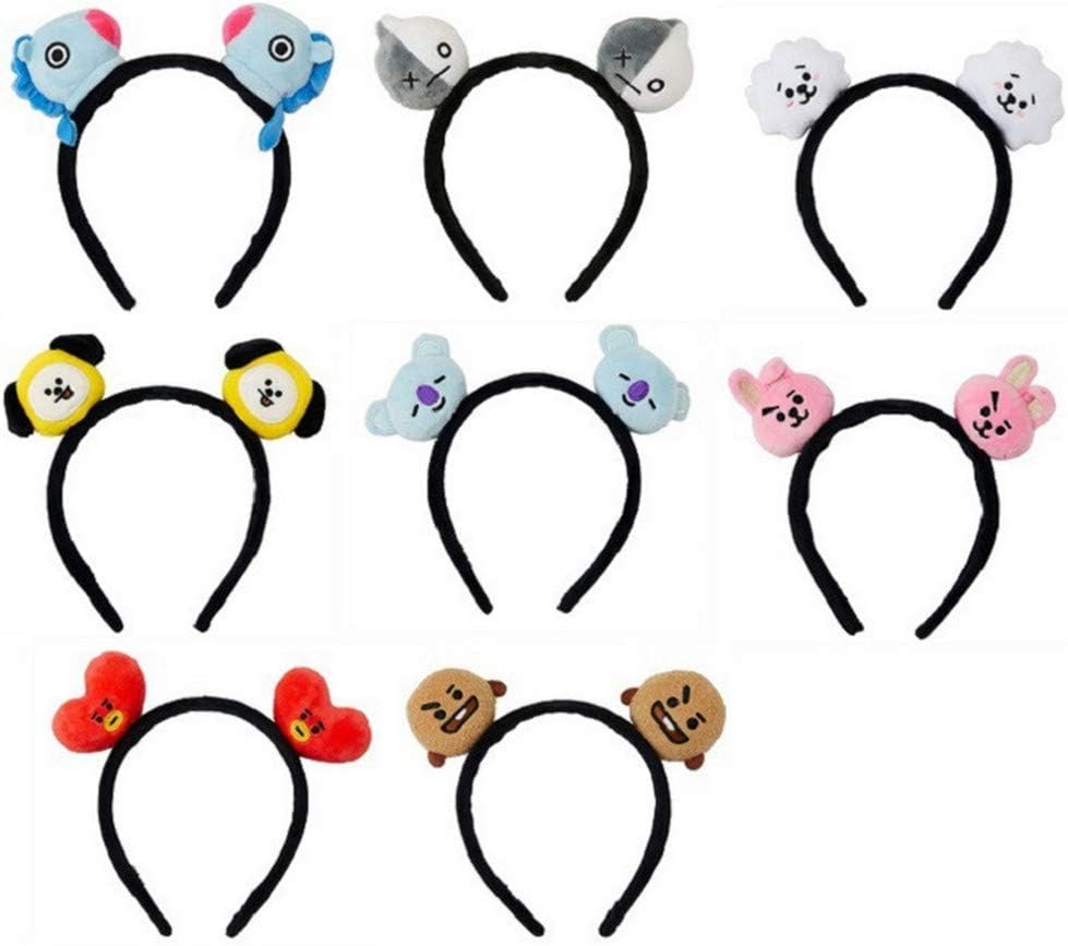 Kpop BTS Bangtan Boys Headband Hair band, Cute BTS Hair Tie Plush Hair accessories (BTS)
