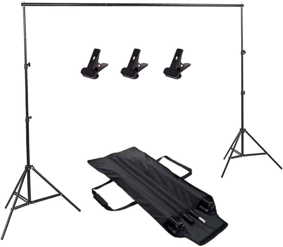 AbeststudioPhoto Studio Adjustable Heavy duty Backdrop Support Stand Kit - 2m * 3m(6.6ft * 10ft) Background Support System + Carry bag