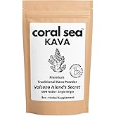 Kava Powder Noble Kava Kava Root Drink Vanuatu Traditional Grind Tea Calming Uplifting Heady Strong Natural Bitter Flavor Volcano Island's Secret 8oz