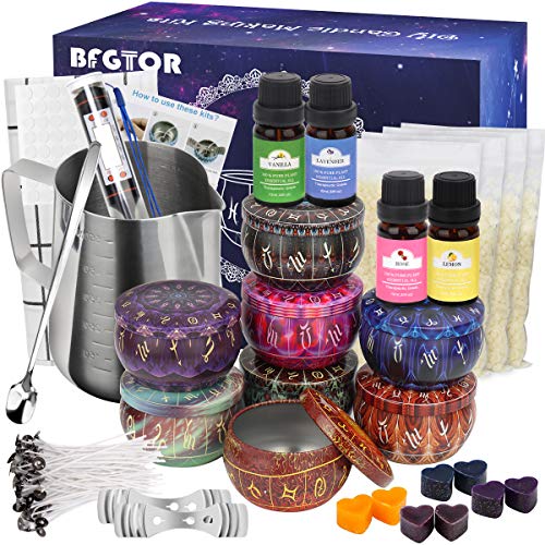BFGTOR Candle Making Kit, Complete Candle Making Supplies Set, Beeswax Scented Candles DIY Craft
