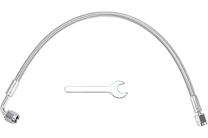 TUCKBOLD AN4 Turbo Oil Feed Line Kit 16" Pressure Remote Turbocharger Oil Drain Return Line with Adapter,Wrench 1 Set