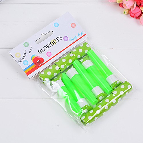 Green dot Blowouts Party Blowers Whistle Noise Maker - Pack of 30 - Thumbnail 3