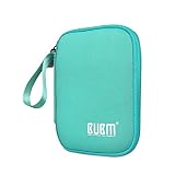 External Hard Drive Case, BUBM Soft Carrying Travel Case for 2.5-Inch Portable External Hard Drive/Portable Hard Drive Protection Box Case/Electronics Travel Organizer/Cable Bag-Pink Blue