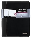 AT-A-GLANCE 70NX8105 Columnar Executive Weekly/Monthly Appointment Book, Zipper, 8 1/4 x 10 7/8, 2016