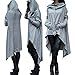 Xuan2Xuan3 Womens Kangaroo Pockets Loose Hoodies Sweatshirts Outerwear Coat Dress, Gray, XX-Large