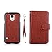 S5 Case, Galaxy S5 Case, Joopapa Galaxy S5 Luxury Fashion Pu Leather Magnet Wallet Credit Card Holder Flip Case Cover with Built-in 9 Card Slots for Samsung Galaxy S5 / Galaxy Sv / Galaxy S5 I9600 (Brown)