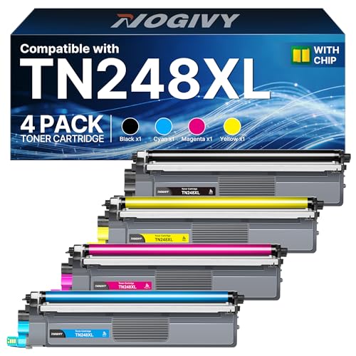 TN248XL TN-248XL with Chip Compatible with TN248 TN 248 XL for Brother MFC-L3760CDW Toner MFC-L3740CDW MFC-L3740CDWE DCP-L3560CDW DCP-L3520CDW HL-L3220CWE MFC-L8390CDW HL-L-L8390CDW HL-L-L3520CDW
