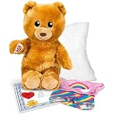 Casdon Build-A-Bear Furtastic Bear &amp; Outfit Set, Light Brown, Ages 3+ | Light brown ready-to-stuff toy with outfit, filling, heart and certificate included.