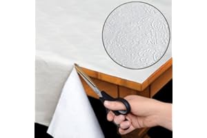 Home Bargains Plus Quilted Heavy Duty Table Pad Protector with Flannel Backing, Cut to Fit, Heat Resistant, Wipe Clean, Protects Table from Spills and Scratches, White, 52” x 70” Rectangle