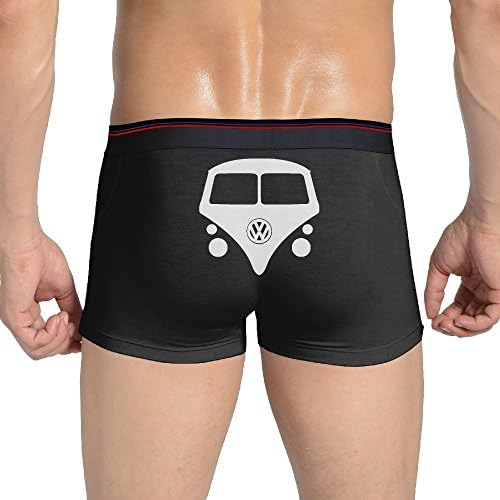JKCL For Men VW T1 T2 Camper Van Vintage Retro Sexy Seamless Stretchable Boxer Underwear Panty Briefs Black XL Apparel