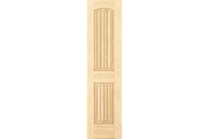KIMBERLY BAY 2-Panel Door, Interior Door Slab, Solid Pine, Arch Top, V-Grooves (18x80)