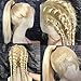 Blonde 360 Lace Frontal Wig Straight Human Hair Wig 613 Pre Plucked for Black Women 150% Density Glueless Brazilian Virgin Remy Wig Blonde 360 Frontal Lace Wig for High Ponytail and Bun Lace Front Wig
