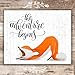Fox Wall Art Prints (Set of 4) - Unframed - 8x10s | Woodland Nursery Decor | Room Decor Aesthetic | Farmhouse Decor | Living Room Decor for Animal Lovers