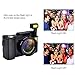 Digital Camera with WiFi 24MP 2.7K HD Video Camcorder 3.0 Inch Flip Screen Vlogging Camera with Flashlight and 2 Batteries (Not Include MicroSD/TF Card)