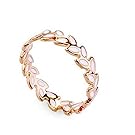 Taoqiao White Enamel Accent Olive Branch Design Band Ring 8