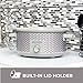 BLACK+DECKER SC3007D Slow Cooker, 7 Quart, Dial Control, Purple & Silver Leaf Pattern
